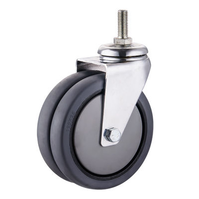 ΤΡ τροχούς κυψελών 75mm 100mm 125mm PU Βιομηχανικά δίδυμα τροχούς κυψελών