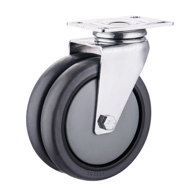 ΤΡ τροχούς κυψελών 75mm 100mm 125mm PU Βιομηχανικά δίδυμα τροχούς κυψελών