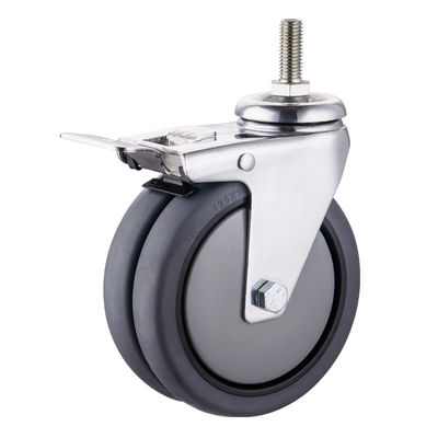 ΤΡ τροχούς κυψελών 75mm 100mm 125mm PU Βιομηχανικά δίδυμα τροχούς κυψελών