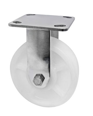 Λευκός PA Caster 304 από ανοξείδωτο χάλυβα βαρύ φορτίο τροχούς Caster 400KG-600KG χωρητικότητα φορτίου