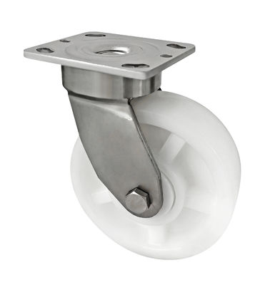 Λευκός PA Caster 304 από ανοξείδωτο χάλυβα βαρύ φορτίο τροχούς Caster 400KG-600KG χωρητικότητα φορτίου
